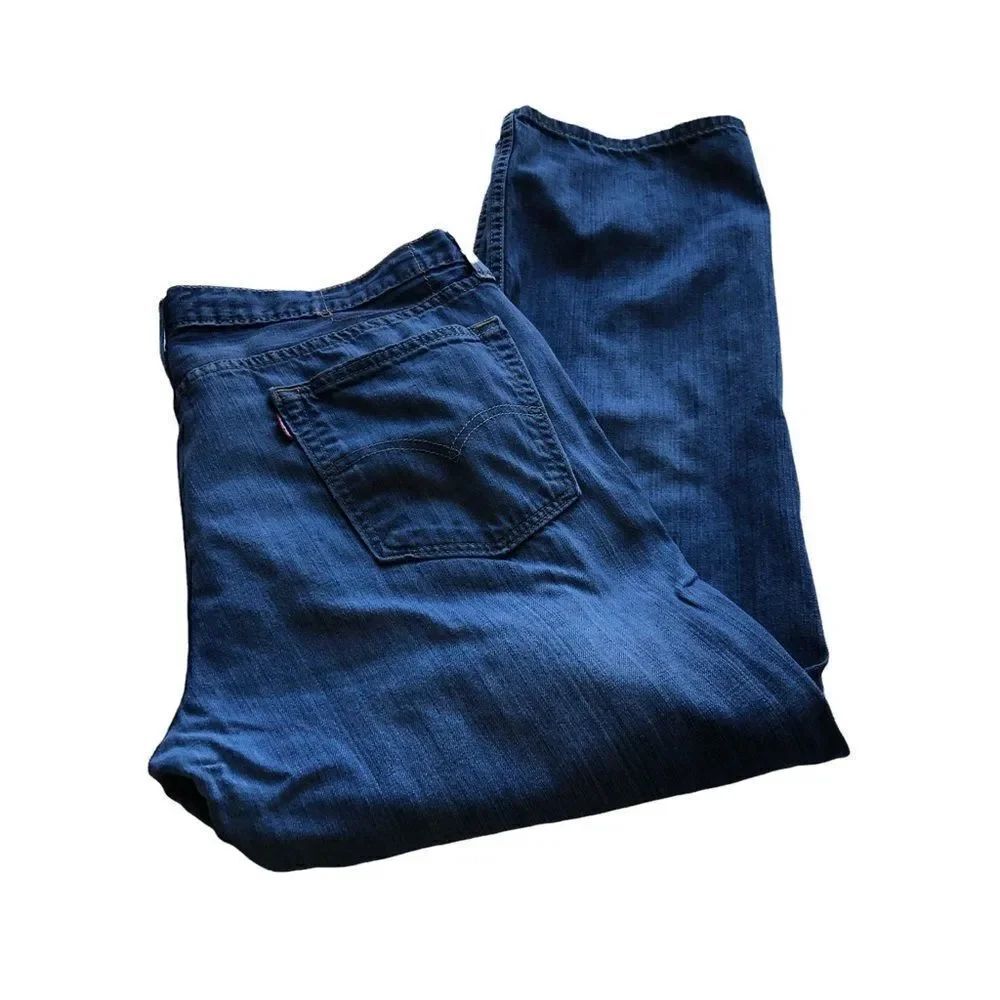 Levi's Mens Jeans slightly faded blue straight leg 36 X 30